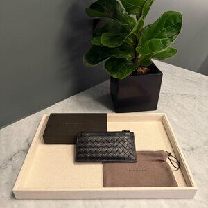 Bottega Veneta Calfskin Intrecciato Long Zippered Card Case
